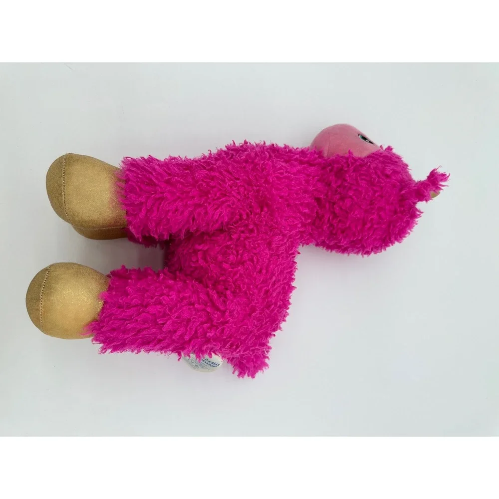 Build-A-Bear Llamacorn Plush‎ Toy Shaggy Pink Gold 10 inch